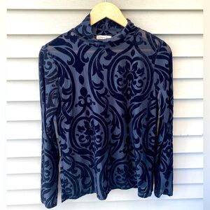 Ginger G. Mock Neck Top Overlay - Women’s Size L